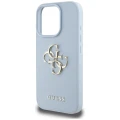 Etui Guess Grained Big 4G Logo Small Classic Logo na iPhone 16 Pro - niebieskie
