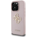 Etui Guess Grained Big 4G Logo Small Classic Logo na iPhone 16 Pro - różowe