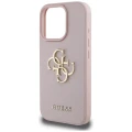 Etui Guess Grained Big 4G Logo Small Classic Logo na iPhone 16 Pro - różowe