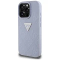 Etui Guess Hot Stamp 4G Pattern Triangle Metal Logo na iPhone 16 Pro - fioletowe
