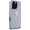 Etui Guess Hot Stamp 4G Pattern Triangle Metal Logo na iPhone 16 Pro - fioletowe