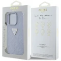 Etui Guess Hot Stamp 4G Pattern Triangle Metal Logo na iPhone 16 Pro - fioletowe