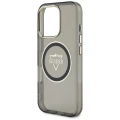 Etui Guess IML Metal Mountain Logo MagSafe na iPhone 16 Pro - czarny