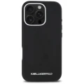 Etui Karl Lagerfeld Saffiano Full Wrapped Elongated Metal Logo MagSafe na iPhone 16 Pro - czarne