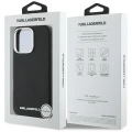 Etui Karl Lagerfeld Saffiano Full Wrapped Elongated Metal Logo MagSafe na iPhone 16 Pro - czarne