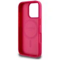 Etui Guess Grained Printed Flower Pattern MagSafe do iPhone 16 Pro fuksja