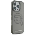 Etui Karl Lagerfeld IML Rhinestones Karl Head do iPhone 16 Pro czarny