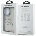 Etui Karl Lagerfeld IML Rhinestones Karl Head do iPhone 16 Pro czarny