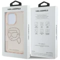 Etui Karl Lagerfeld IML Rhinestones Karl Head do iPhone 16 Pro różowy