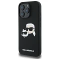 Etui Karl Lagerfeld Silicone nauble Heads Print MagSafe na iPhone 16 Pro - czarne