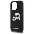 Etui Karl Lagerfeld Silicone nauble Heads Print MagSafe na iPhone 16 Pro - czarne