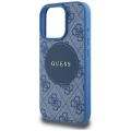 Etui Guess 4G Circle Classic Logo MagSafe na iPhone 16 Pro - niebieskie