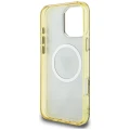 Etui Guess IML Metal Glitter 4G Circle Triangle MagSafe na iPhone 16 Pro - brązowe