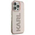 Etui Karl Lagerfeld IML Rhinestones Logo na iPhone 16 Pro - różowe