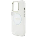 Etui Guess IML Metal Colored Circle Classic Logo MagSafe na iPhone 16 Pro - białe