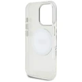 Etui Guess IML Metal Colored Circle Classic Logo MagSafe na iPhone 16 Pro - białe