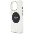 Etui Guess IML Metal Colored Circle Classic Logo MagSafe na iPhone 16 Pro - czarne