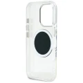 Etui Guess IML Metal Colored Circle Classic Logo MagSafe na iPhone 16 Pro - czarne