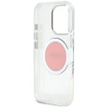 Etui Guess IML Metal Colored Circle Classic Logo MagSafe na iPhone 16 Pro - różowe