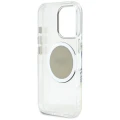 Etui Guess IML Metal Colored Circle Classic Logo MagSafe na iPhone 16 Pro - szare
