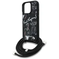 Etui Karl Lagerfeld Crossbody Grained Pattern & Logo do iPhone 16 Pro - czarne