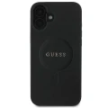 Etui Guess Saffiano Classic Logo MagSafe na iPhone 16 Plus - czarne