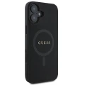 Etui Guess Saffiano Classic Logo MagSafe na iPhone 16 Plus - czarne