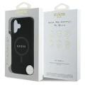 Etui Guess Saffiano Classic Logo MagSafe na iPhone 16 Plus - czarne