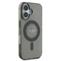 Etui Guess IML Rhinestones MagSafe na iPhone 16 Plus - czarne