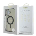 Etui Guess IML Rhinestones MagSafe na iPhone 16 Plus - czarne