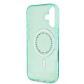 Etui Guess IML Rhinestones MagSafe na iPhone 16 Plus - zielone