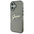 Etui Guess IML Heart na iPhone 16 Plus - czarne