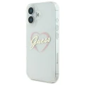 Etui Guess IML Heart na iPhone 16 plus - przezroczyste