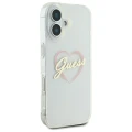 Etui Guess IML Heart na iPhone 16 plus - przezroczyste