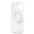 Etui Guess IML Flowers Wreath MagSafe na iPhone 16 Plus - przezroczyste