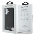 Etui Karl Lagerfeld FW Metal Plate MagSafe na iPhone 16 Plus - czarne