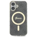 Etui Guess IML 4G MagSafe na iPhone 16 Plus - czarne