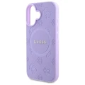 Etui Guess Saffiano Peony Classic Logo MagSafena iPhone 16 Plus - fioletowe