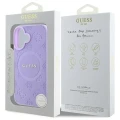 Etui Guess Saffiano Peony Classic Logo MagSafena iPhone 16 Plus - fioletowe
