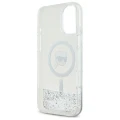 Etui Karl Lagerfeld Liquid Glitter Karl Head Magsafe na iPhone 16 Plus - przezroczyste