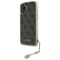 Etui Guess 4G Charms Collection na iPhone 16 Plus - brązowe