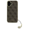 Etui Guess 4G Charms Collection na iPhone 16 Plus - brązowe