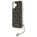 Etui Guess 4G Charms Collection na iPhone 16 Plus - brązowe