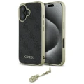 Etui Guess 4G Charms Collection na iPhone 16 Plus - czarne