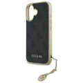 Etui Guess 4G Charms Collection na iPhone 16 Plus - czarne