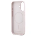 Etui Karl Lagerfeld Silicone Karl&Choupette Heads Ring MagSafe na iPhone 16 Plus - różowe