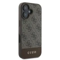 Etui Guess 4G Bottom Stripe na iPhone 16 Plus 6.7" - brązowe