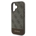 Etui Guess 4G Bottom Stripe na iPhone 16 Plus 6.7" - brązowe