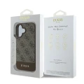 Etui Guess 4G Bottom Stripe na iPhone 16 Plus 6.7" - brązowe