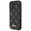 Etui Guess Peony Script MagSafe na iPhone 16 - czarne